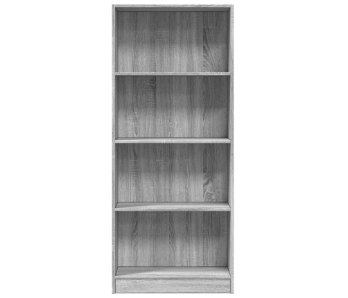 Grāmatu Plaukts, Pelēka Koka, 60X24X143 Cm, Inženierijas Koks Vidaxl