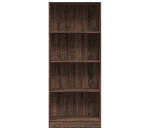 Grāmatu Plaukts, Brūna Koka, 60X24X143 Cm, Inženierijas Koks Vidaxl