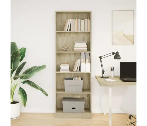 Raamatualus, Sonoma Tamm, 60X24X176 cm Tehispuit