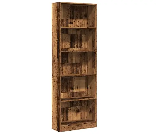 Knygų Spinta, Sendintos Medienos, 60X24X176cm Apdirbta Mediena