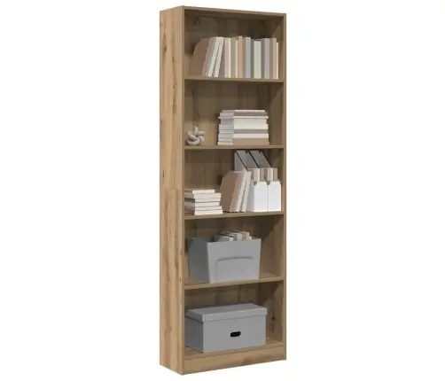 Grāmatu Plaukts, Koka Krāsa, 60X24X176 Cm, Inženierijas Koks Vidaxl Grāmatu Plaukts, Koka Krāsa, 60X24X176 Cm, Inženierijas Koks Vidaxl