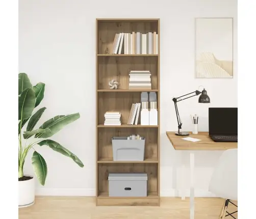 Grāmatu Plaukts, Koka Krāsa, 60X24X176 Cm, Inženierijas Koks Vidaxl Grāmatu Plaukts, Koka Krāsa, 60X24X176 Cm, Inženierijas Koks Vidaxl