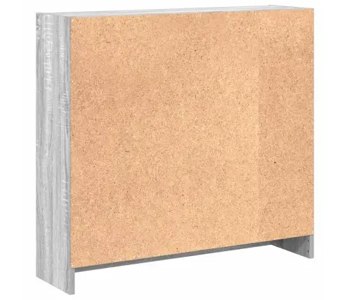 Grāmatu Plaukts, Pelēka Koka, 80X24X76 Cm, Inženierijas Koks Vidaxl