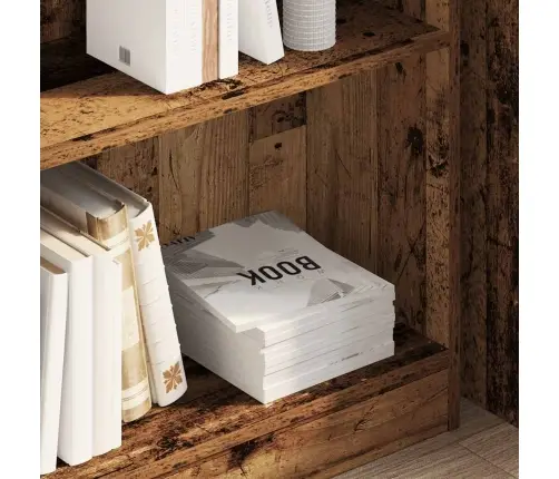 Grāmatu Plaukts, Veca Koka, 80X24X76 Cm, Inženierijas Koks Vidaxl