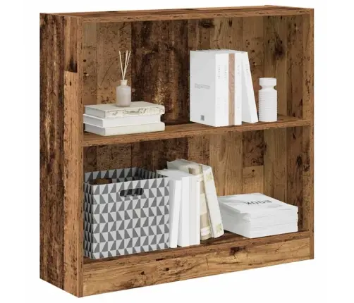 Grāmatu Plaukts, Veca Koka, 80X24X76 Cm, Inženierijas Koks Vidaxl