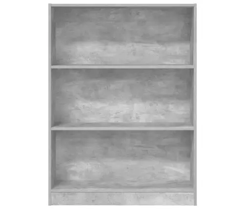 Grāmatu Plaukts, Betona Pelēks, 80X24X109 Cm, Inženierijas Koks Vidaxl