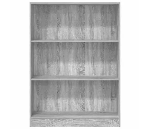 Grāmatu Plaukts, Pelēka Koka, 80X24X109 Cm, Inženierijas Koks Vidaxl