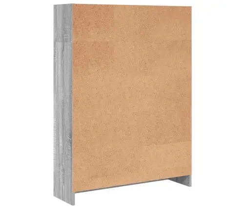 Grāmatu Plaukts, Pelēka Koka, 80X24X109 Cm, Inženierijas Koks Vidaxl