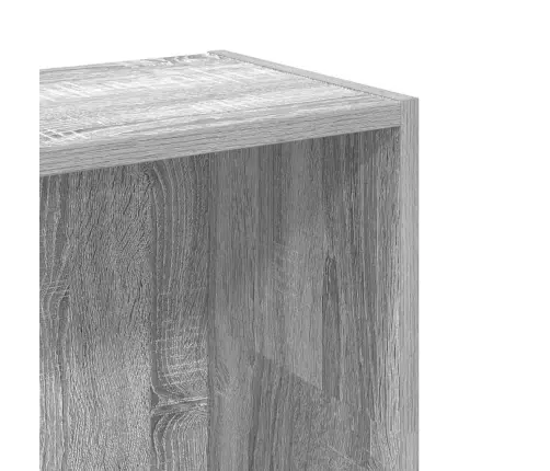 Grāmatu Plaukts, Pelēka Koka, 80X24X109 Cm, Inženierijas Koks Vidaxl