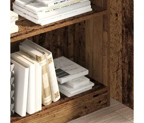 Grāmatu Plaukts, Veca Koka, 80X24X109 Cm, Inženierijas Koks Vidaxl