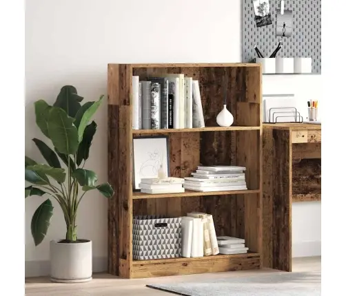 Grāmatu Plaukts, Veca Koka, 80X24X109 Cm, Inženierijas Koks Vidaxl