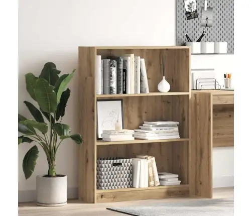 Knygų Spinta, Artisano Ąžuolo, 80X24X109cm Apdirbta Mediena