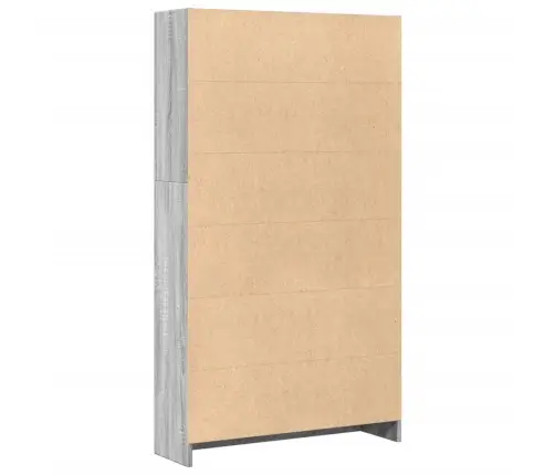Grāmatu Plaukts, Pelēka Koka, 80X24X143 Cm, Inženierijas Koks Vidaxl