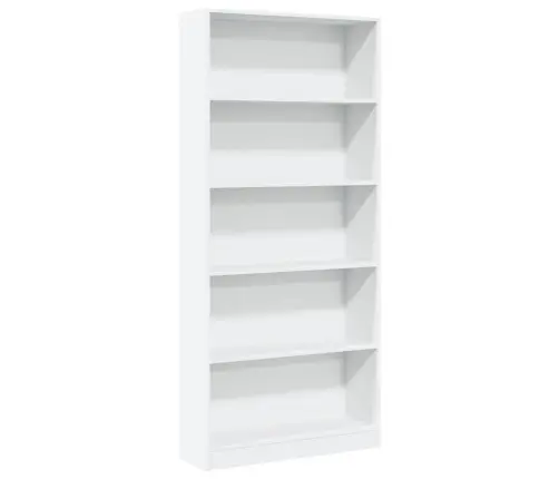 Raamaturiiul, Valge, 80X24X176 cm Tehispuit