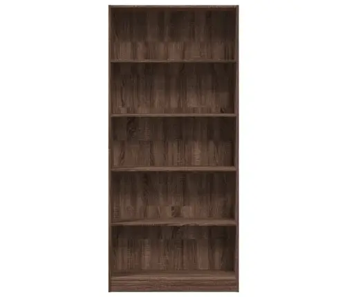 Raamatualus, Pruun Tamm, 80X24X176 cm Tehispuit Raamatualus, Pruun Tamm, 80X24X176 cm Tehispuit