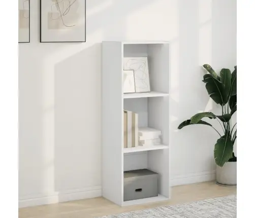 Knygų Spinta, Baltos Spalvos, 40X30X114cm Apdirbta Mediena