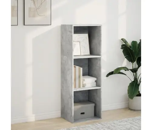 Grāmatu Plaukts, Betona Pelēks, 40X30X114 Cm, Inženierijas Koks Vidaxl