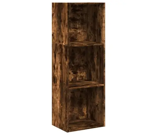Knygų Spinta, Dūminio Ąžuolo, 40X30X114cm Apdirbta Mediena