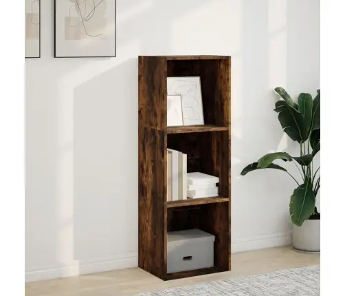 Knygų Spinta, Dūminio Ąžuolo, 40X30X114cm Apdirbta Mediena