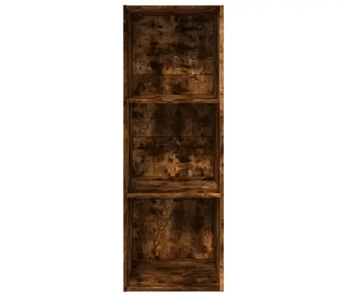 Knygų Spinta, Dūminio Ąžuolo, 40X30X114cm Apdirbta Mediena