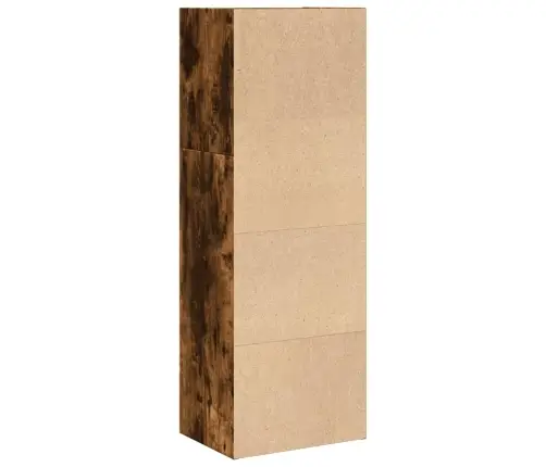 Knygų Spinta, Dūminio Ąžuolo, 40X30X114cm Apdirbta Mediena