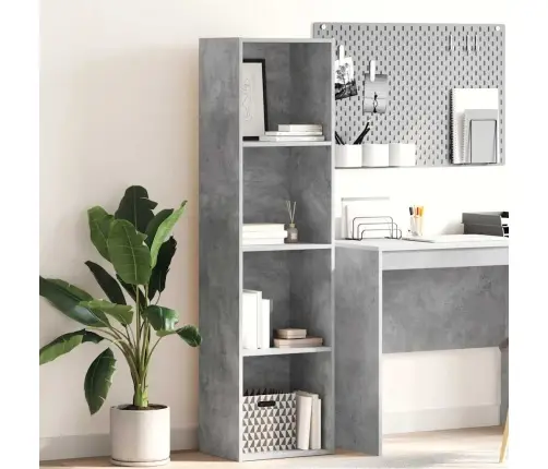 Knygų Spinta, Betono Pilka, 40X30X152cm Apdirbta Mediena