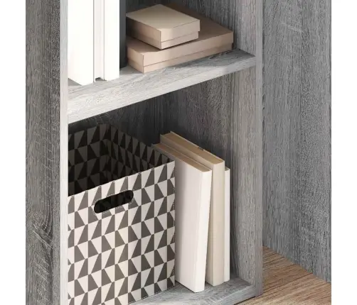 Grāmatu Plaukts, Pelēka Ozola, 40X30X152 Cm, Inženierijas Koks Vidaxl