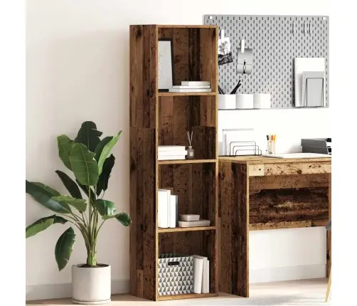 Grāmatu Plaukts, Veca Koka, 40X30X152 Cm, Inženierijas Koks Vidaxl