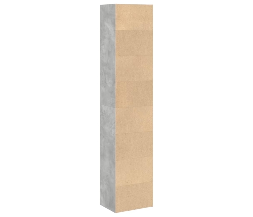 Grāmatu Plaukts, Betona Pelēks, 40X30X189 Cm, Inženierijas Koks Vidaxl