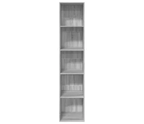 Grāmatu Plaukts, Pelēka Ozola, 40X30X189 Cm, Inženierijas Koks Vidaxl