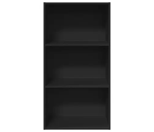 Grāmatu Plaukts, Melns, 60X30X114 Cm, Inženierijas Koks Vidaxl