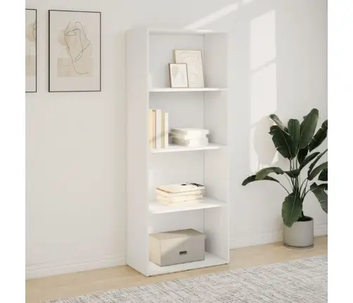 Grāmatu Plaukts, Balts, 60X30X152 Cm, Inženierijas Koks Vidaxl