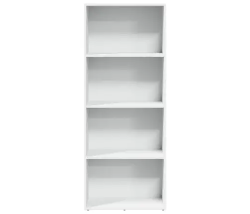 Grāmatu Plaukts, Balts, 60X30X152 Cm, Inženierijas Koks Vidaxl