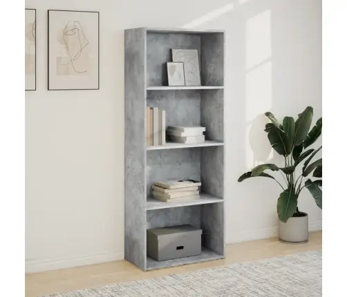 Raamaturiiul, Betoonhall, 60X30X152 cm Tehispuit