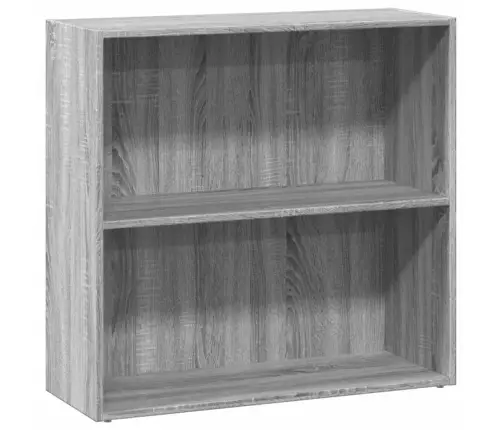 Grāmatu Plaukts, Pelēka Koka, 80X30X77 Cm, Inženierijas Koks Vidaxl