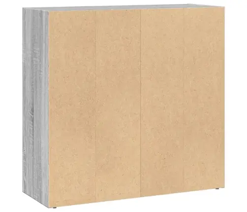 Grāmatu Plaukts, Pelēka Koka, 80X30X77 Cm, Inženierijas Koks Vidaxl