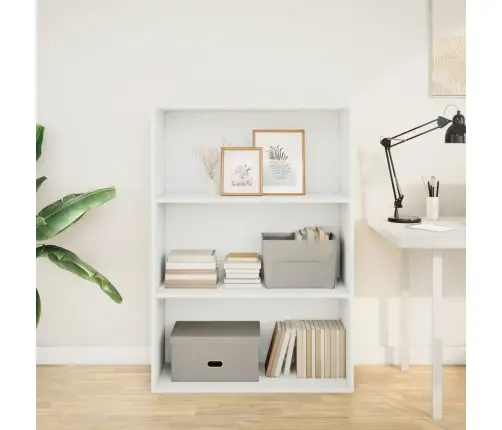 Knygų Spinta, Baltos Spalvos, 80X30X114cm Apdirbta Mediena