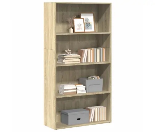 Knygų Spinta, Sonoma Ąžuolo, 80X30X152cm Apdirbta Mediena