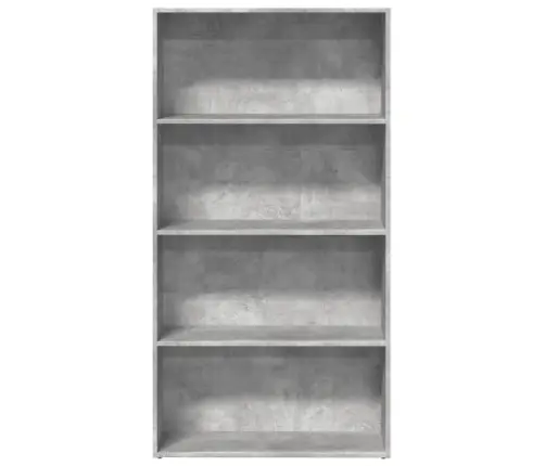 Grāmatu Plaukts, Betona Pelēks, 80X30X152 Cm, Inženierijas Koks Vidaxl