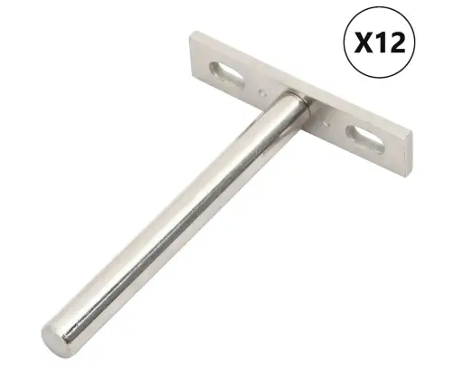 Ujuvad Riiuliklambrid, 12Tk, Nähtamatud Ø10X100 Mm Süsinikteras