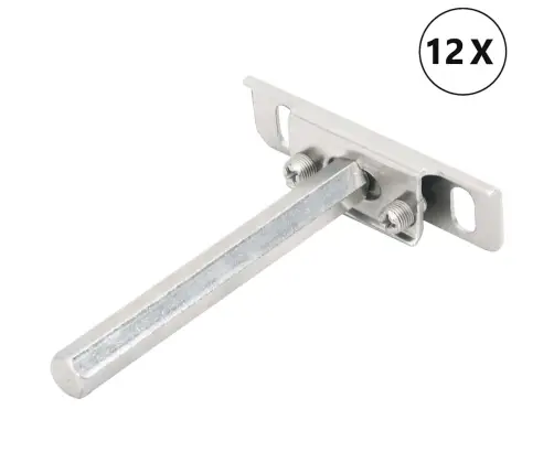 Peldošie Plauktu Kronšteini 12 Gab. Ø12X100 Mm Oglekļa Tērauds Vidaxl