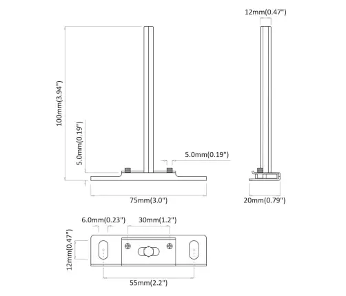 Peldošie Plauktu Kronšteini 12 Gab. Ø12X100 Mm Oglekļa Tērauds Vidaxl