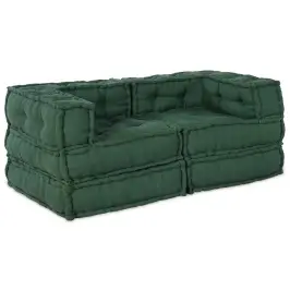 Modulārais Dīvāns 2 Pcs Zaļa 70 X 70 X 56 Cm Audums Vidaxl