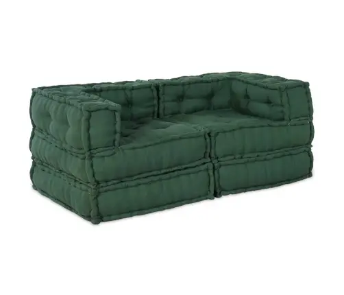 Modulārais Dīvāns 2 Pcs Zaļa 70 X 70 X 56 Cm Audums Vidaxl