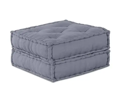 2 Sēdvietu Modulārs Poufe Dīvāns Pelēkā Audumā Vidaxl