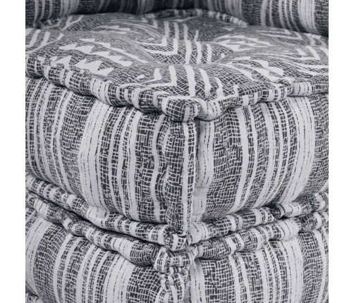 4 Sēdvietu Modulārs Pouf Dīvāns Gaismas Pelēkā Audumā Vidaxl