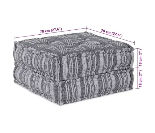 4 Sēdvietu Modulārs Pouf Dīvāns Gaismas Pelēkā Audumā Vidaxl