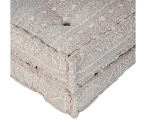 2 Sēdvietu Modulārais Pouf Dīvāns Gaiši Brūnā Audumā Vidaxl