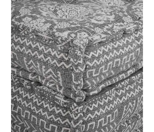 2 Sēdvietu Modulārs Pufis, Dīvāns Pārvēršams Gaiši Pelēkā Audumā Vidaxl