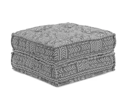 2 Sēdvietu Modulārs Pufis, Dīvāns Pārvēršams Gaiši Pelēkā Audumā Vidaxl